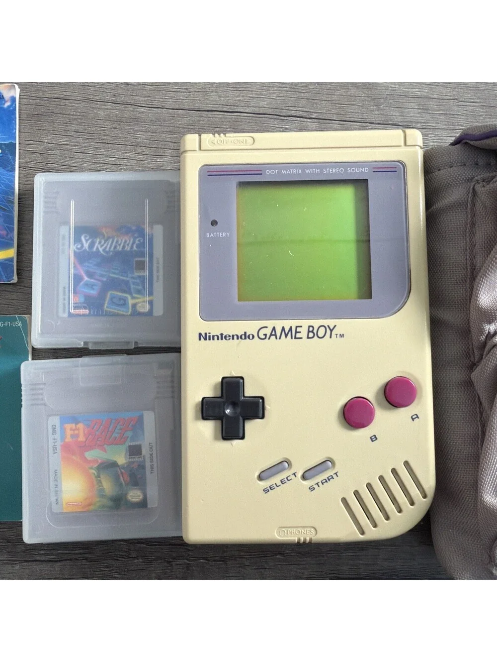 Nintendo Game Boy Launch Edition Handheld System - Gray With Tetris And Joust!